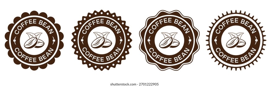 Conjunto de iconos de insignia de grano de café para marca y diseño de logotipo