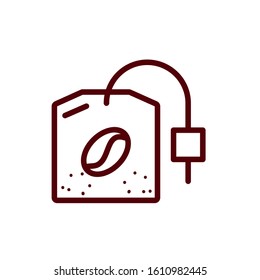 Coffee bean bag design of time drink breakfast beverage shop morning store aroma and caffeine theme Vector illustration
