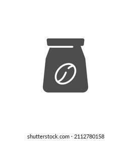 Die Kaffeebeutel füllte das Symbol. lineares Stilzeichen für mobiles Konzept und Webdesign. Kaffeepaket einfache Linie Vektorsymbol. Symbol, Logo-Abbildung. Pixel perfekte Vektorgrafik