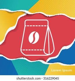 coffee bean bag icon