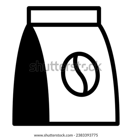 Coffee Bean Bag Icon Illustration, for UIUX, infographic, etc