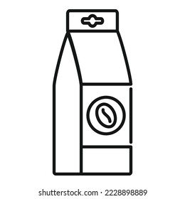Coffee bean bag icon outline vector. Espresso cup. Restaurant drink