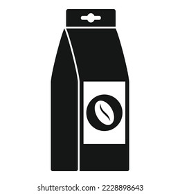Coffee bean bag icon simple vector. Espresso cup. Restaurant drink