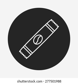 coffee bean bag line icon