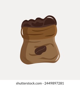 Coffee Bean Bag Vector Illustration