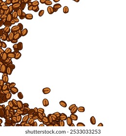 Coffee Bean for Banner Background or Packaging Design. Vector Illustration of Coffee Beans for Cafes and Restauraunts.