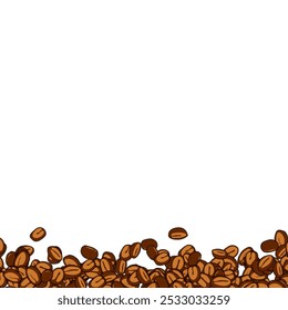 Coffee Bean for Banner Background or Packaging Design. Vector Illustration of Coffee Beans for Cafes and Restauraunts.