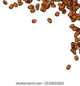 Coffee Bean for Banner Background or Packaging Design. Vector Illustration of Coffee Beans for Cafes and Restauraunts.