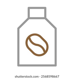 Coffee bean in a bottle. Concept of coffee, caffeine, and freshness.