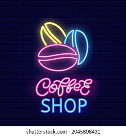 Coffee bean and coffee branch outline icon. Customizable linear contour symbol. Editable stroke. Isolated vector stock illustration