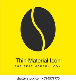Coffee bean bright yellow material minimal icon or logo design