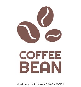 coffee bean cafe logo simple design style vector illustration 