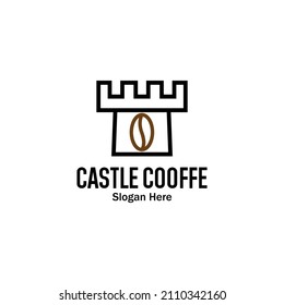 Logo in Form einer Kaffeebohne und eines Schlosses