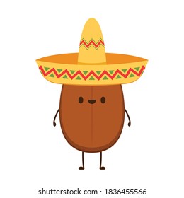Coffee bean character design. Coffee seed vector. wallpaper.