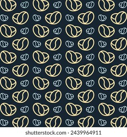 Coffee Bean charmante trendige mehrfarbige sich wiederholende Muster Vektor-Illustration Hintergrund