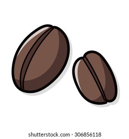 coffee bean color doodle