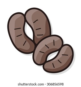 coffee bean color doodle