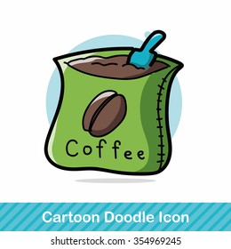 coffee bean color doodle