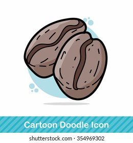 coffee bean color doodle