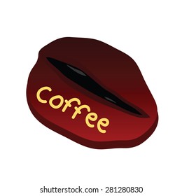 coffee bean color vector