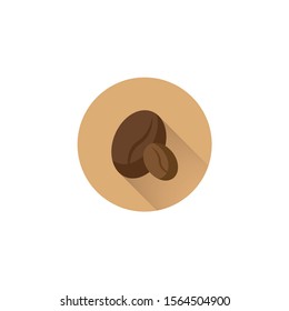 Coffee bean colorful vector flat icon. Coffee bean colorful vector flat icon. Coffee bean colorful vector flat icon. 