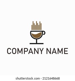 coffee bean concept music design logo