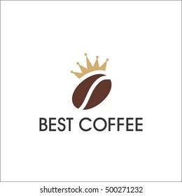 Coffee bean with crown