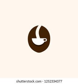 Coffee Bean Cup Icon Cafe Creative Business Logo