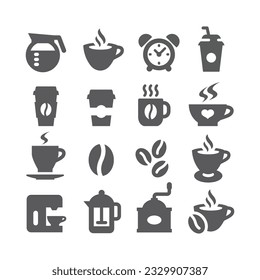 Premium Vector  Coffee accessories set coffee equipment icons