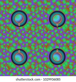 Coffee bean and cup seamless pattern background. Coffees seeds texture.