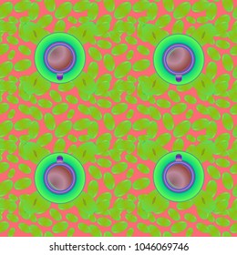 Coffee bean and cup seamless pattern background. Coffees seeds texture.