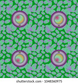 Coffee bean and cup seamless pattern background. Coffees seeds texture.