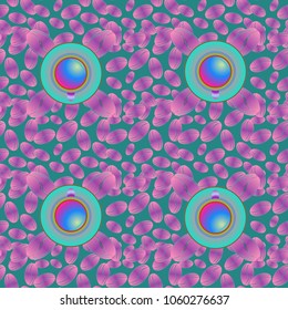 Coffee bean and cup seamless pattern background. Coffees seeds texture.