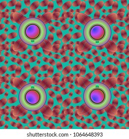 Coffee bean and cup seamless pattern background. Coffees seeds texture.