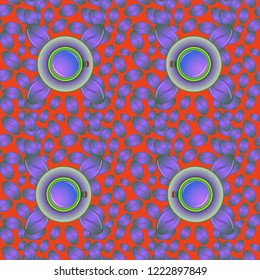 Coffee bean and cup seamless pattern background. Coffees seeds texture.