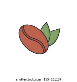 Coffee bean design, drink breakfast beverage shop morning restaurant theme Vector illustration