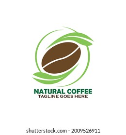 coffee bean design logo vector