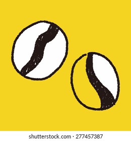 coffee bean doodle drawing