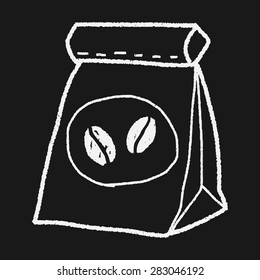 coffee bean doodle drawing