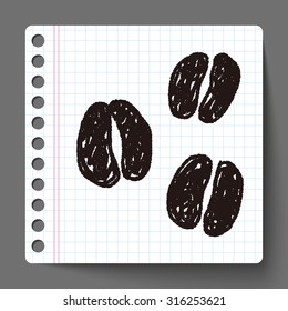 coffee bean doodle drawing
