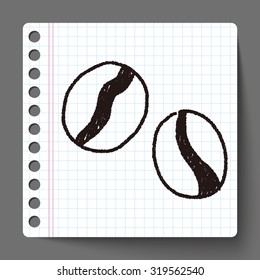 coffee bean doodle drawing