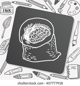 coffee bean doodle drawing