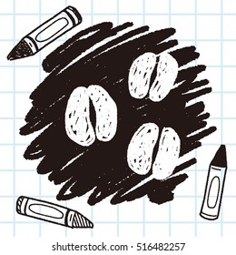coffee bean doodle drawing
