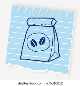coffee bean doodle drawing