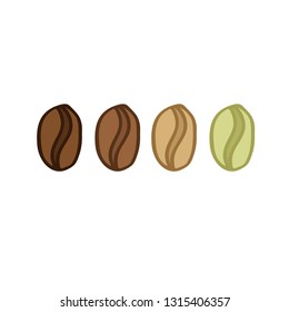 coffee bean doodle icon