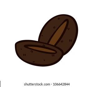 coffee bean in doodle style