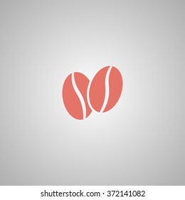 Coffee bean.  Flat design style eps 10