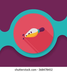 coffee bean flat icon with long shadow,eps10
