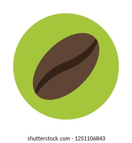 Coffee bean flat icon. You can be used Coffee bean icon for several purposes like: websites, UI, UX, print templates, promotional materials, info-graphics, web and mobile phone apps.