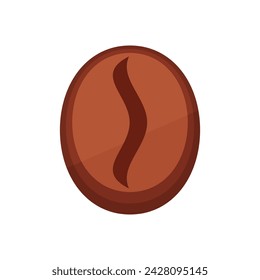 Coffee bean flat style vector illustration. Coffee illustration.